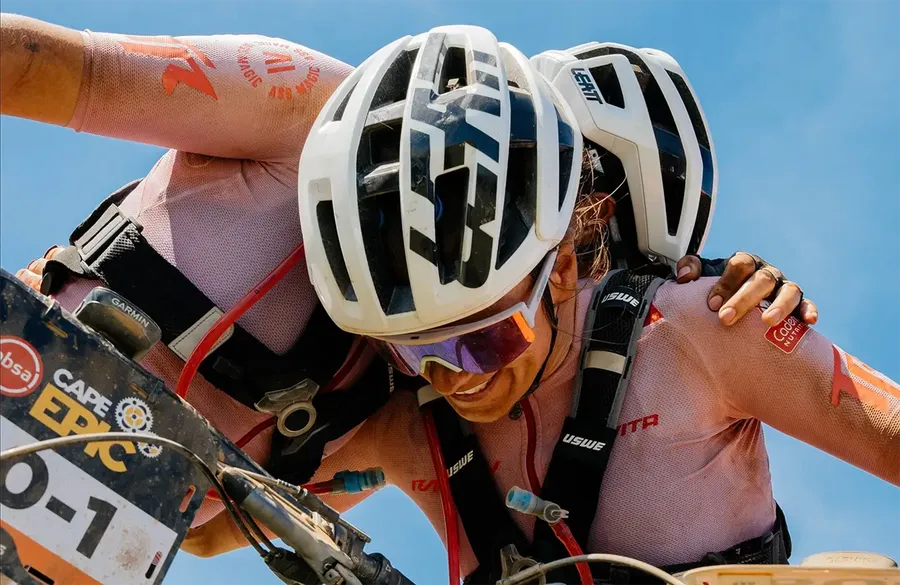 The author finishing strong at Cape Epic