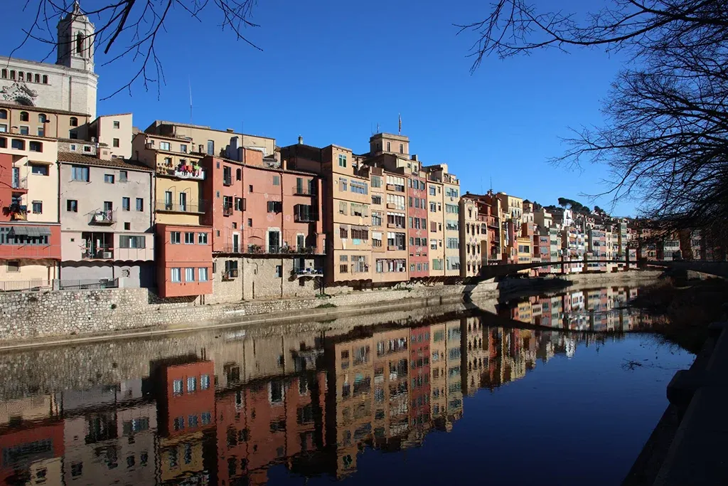 Girona old town along the Onyar river